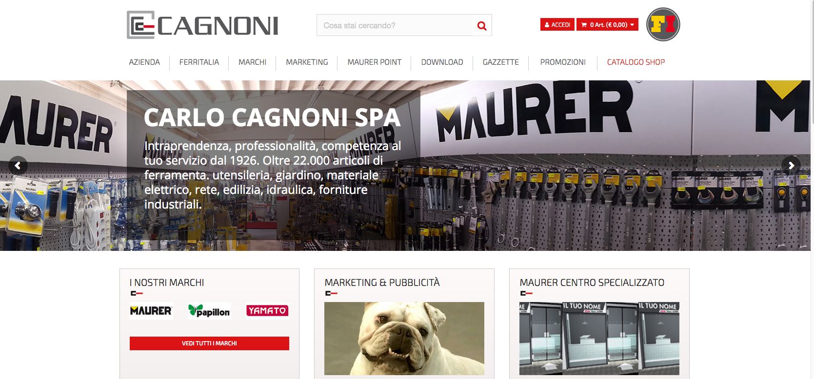 Cagnoni.it - Ecommerce per la rivendita di ferramenta